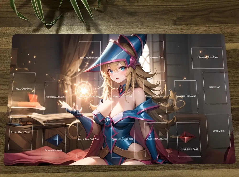 Pads brädspel Yugioh Dark Magician Girl TCG CCG MAT Trading Card Game Mat Playmat Table Desk Spela Mat Mouse Pad MousePad