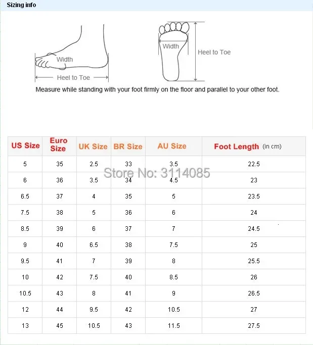  women shoes size