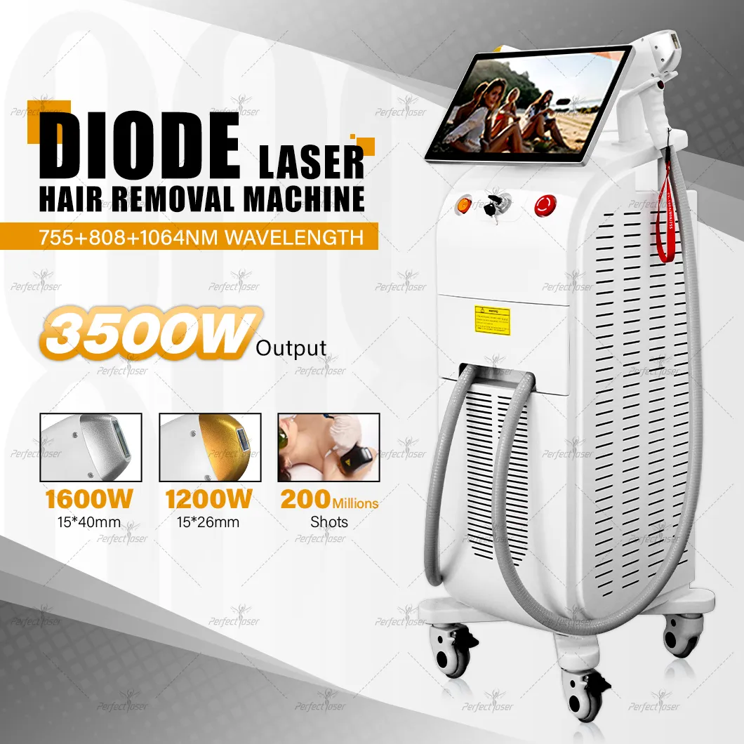 Professional 3 Wavelengths Hair Removal Machine Diode Laser Skin Rejuvenation Equipment 755nm 808nm 1064nm