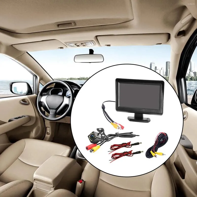 リアビューモニター画面4.3 "LCDカラフルな黒い車両駐車システムは、車の所有者に適しています