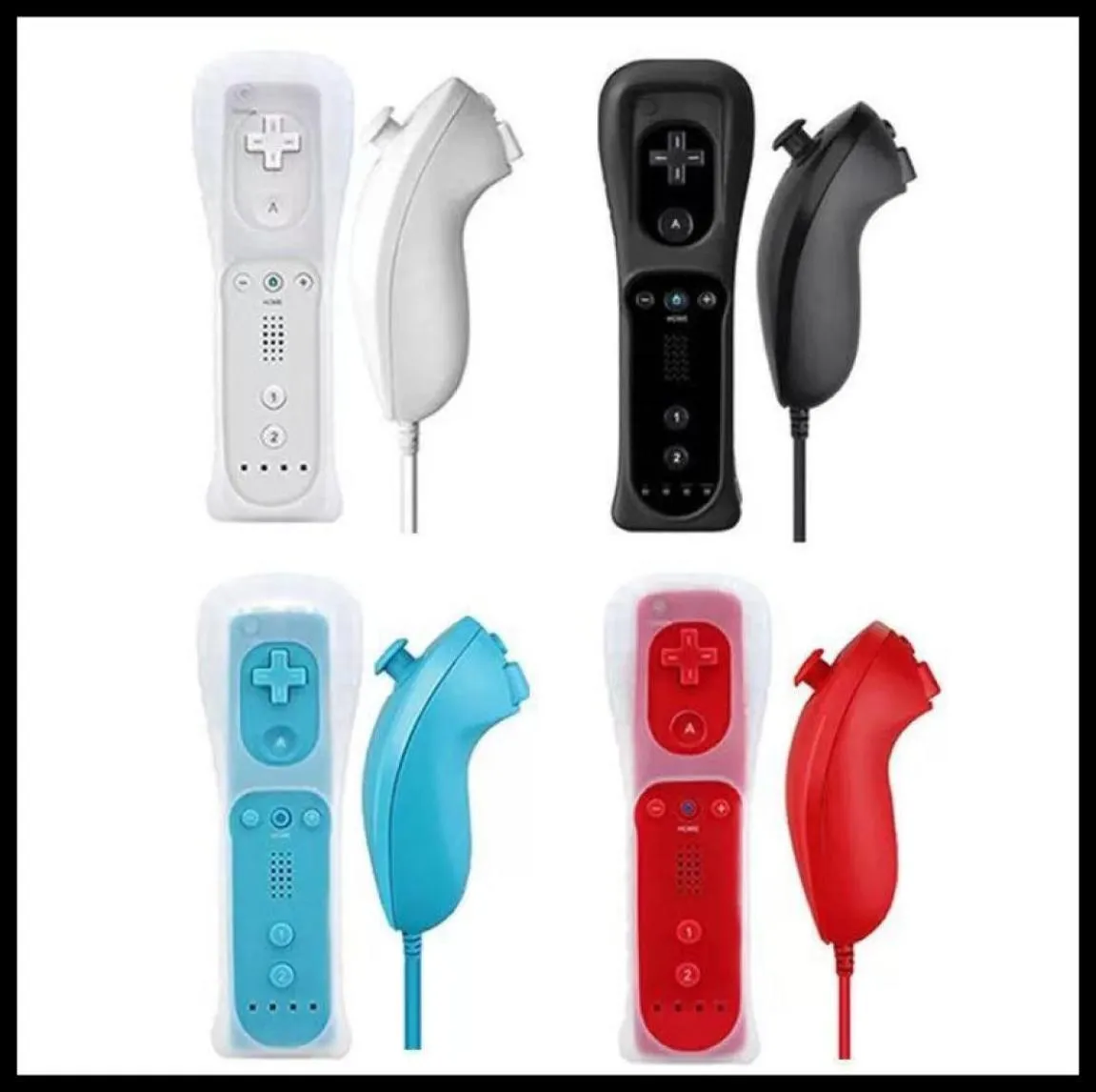 Controller 2 in 1 Retail Built Motion Plus e controller Nunchuck per giochi Wii 100 compatibile5827052