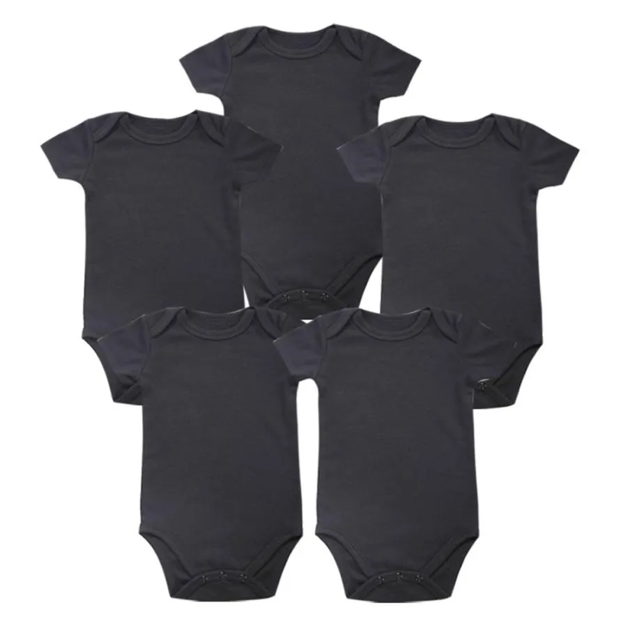 Tender Babies Place Nuovo unisex Boy Abbigliamento per neonati Neonato Body Nero 100 Morbido cotone 012 mesi manica corta5324032