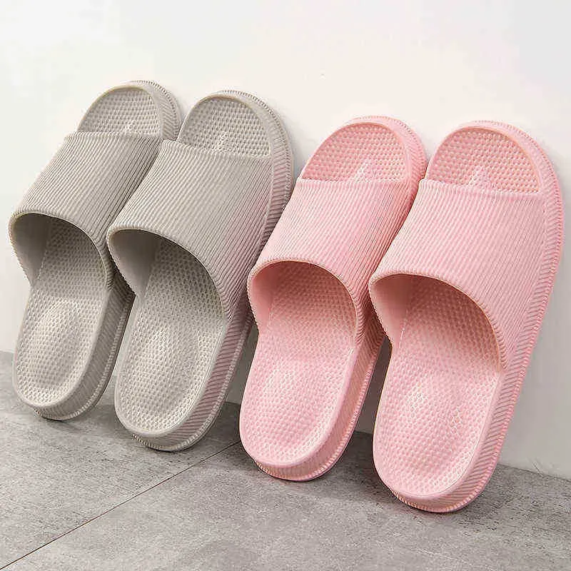 Massage Slippers Men Women Summer Large Size Thick Bottom Bathroom Slippers Non Slip Couple Bath Soft Eva Slippers Candy Color