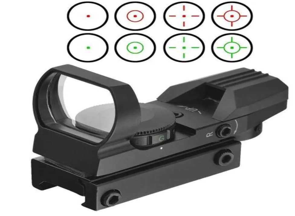 Optique compacte 1x22x33, réflexe rouge vert, portée de visée 4 réticules pour la chasse, réflexe tactique Laser rouge vert 4 réticules 2589426