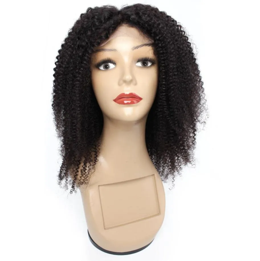 KISSHAIR 4x4 vetersluiting pruik afro kinky krullend menselijk haar pruik voor vrouwen transparant kant Braziliaanse natuurlijke kleur remy haar PrePlu8475177