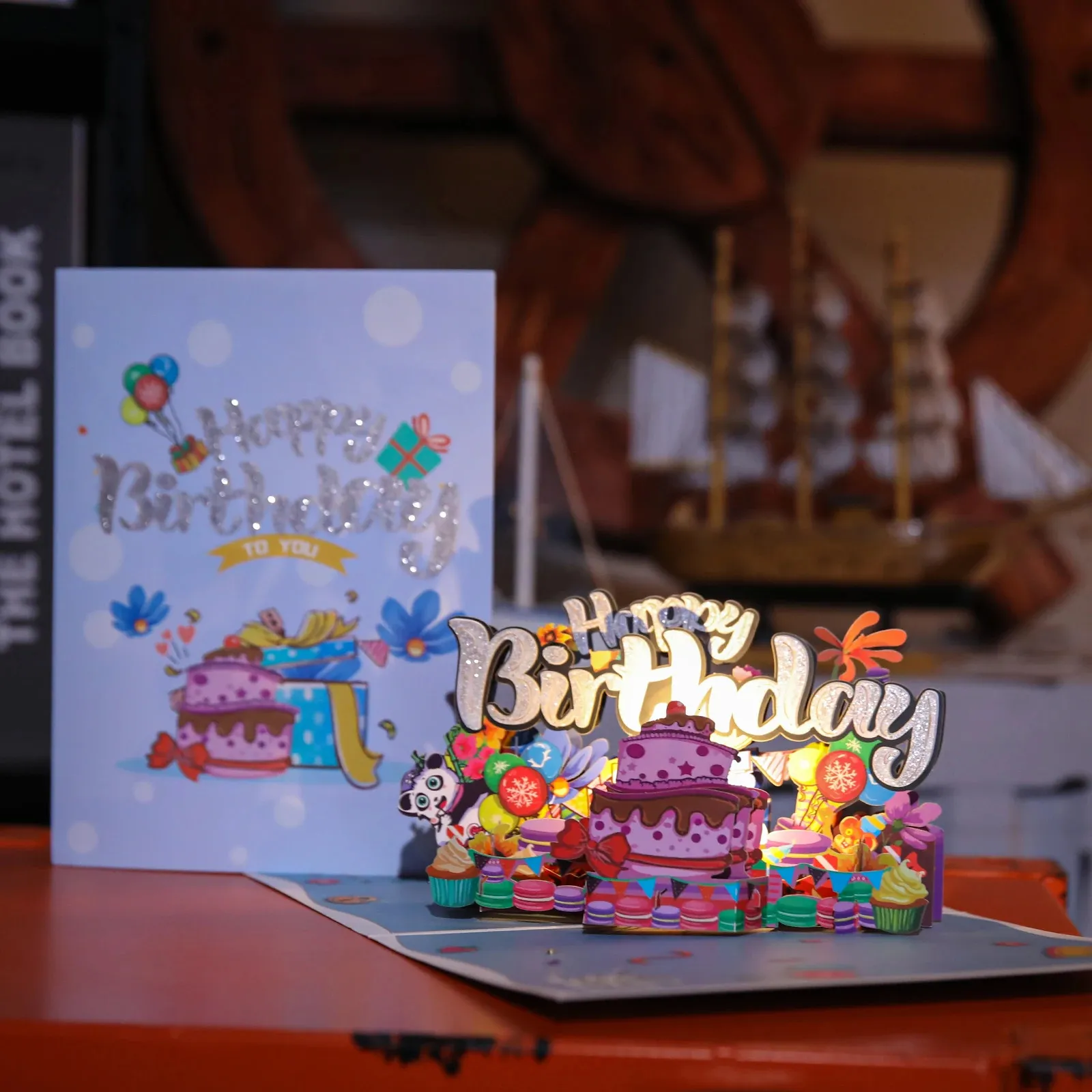 3D Birthday Cards Musical Pop Up Greeting Card With LED Light And Music ...