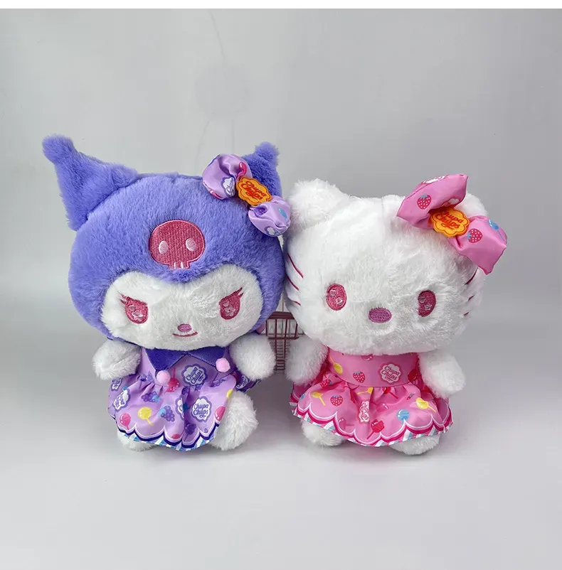 Anime en gros Kuromi Melody Purple Jupe en peluche Jouets pour enfants partenaires de la Saint-Valentin Cadeaux pour les copines décoration à domicile