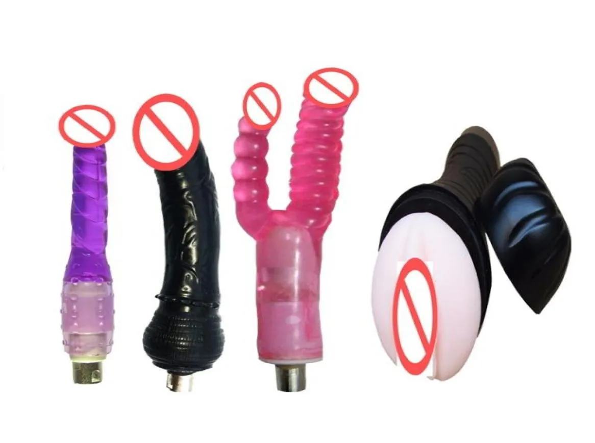 2017 4 arada 1 otomatik seks makinesi Aksesuarları Erkek Mastürbasyon Kupası ve 3 PCS Dildoadult Game Sex Toys2604790