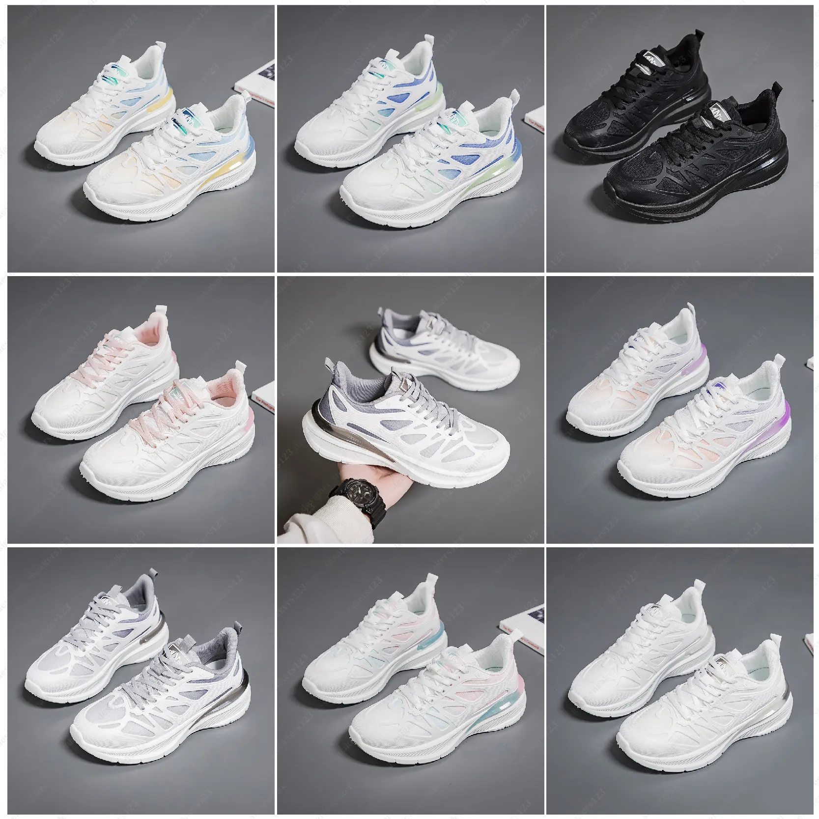 Buty sportowe dla mężczyzn kobiety Triple White Black Designer Treners Treakers Gai-1