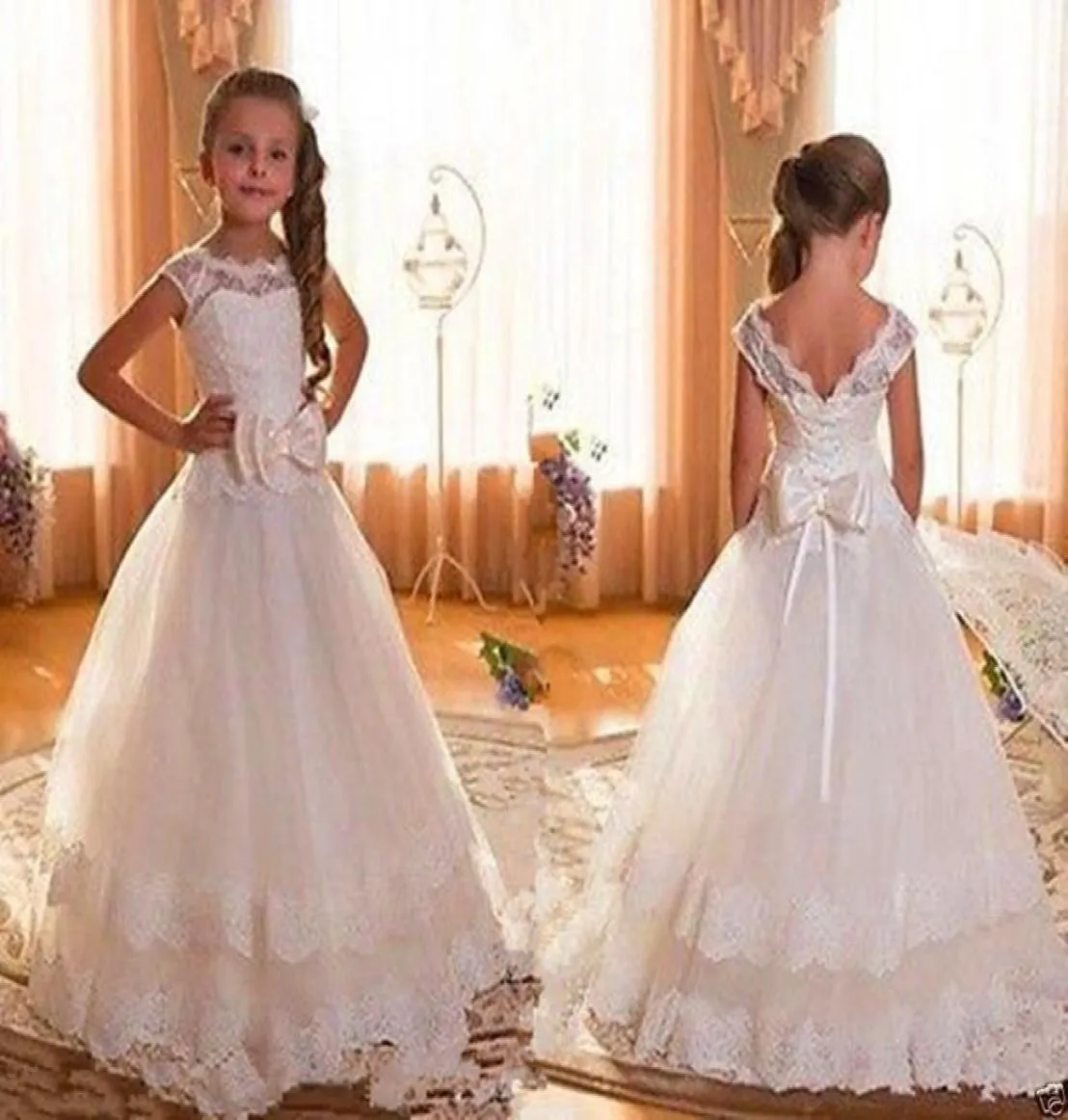 Nowa elegancka dziewczyna Flower 3Hoop Aline Crinoline Petticoat Underskirt Dzieci Wiek 214 dla kwiatów dziewczyny