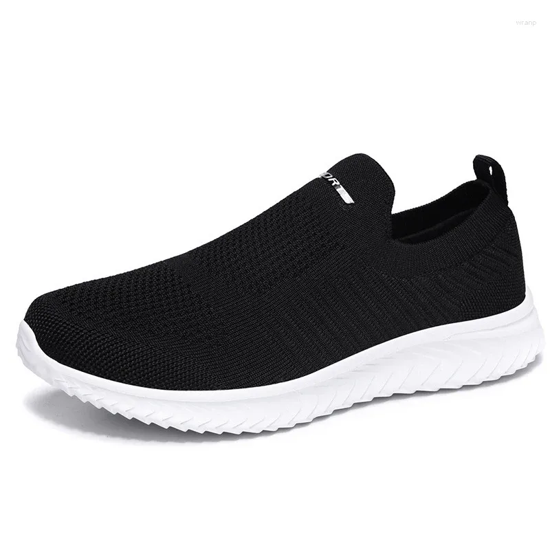 Breathable Knitted Sock Sneakers: Slip-On Womens Casual Flat Mesh