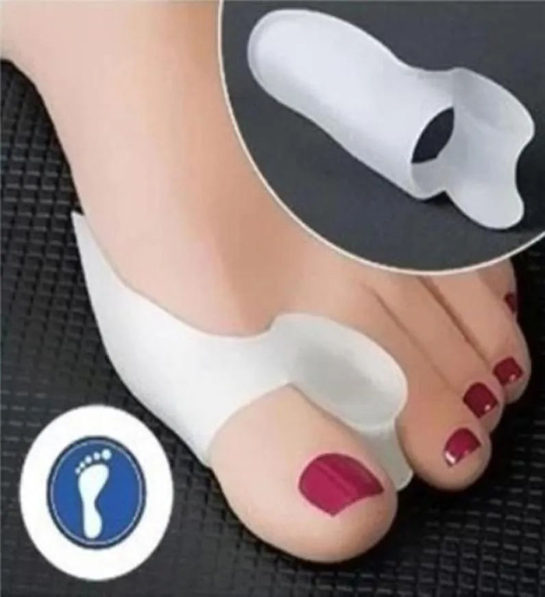 1 para silikonowy żel Korektor Korektor pieszo pielęgnacja stóp Separator stóp stóp Separator Hallux Valgus Palce Paski do pomocy 13037963485