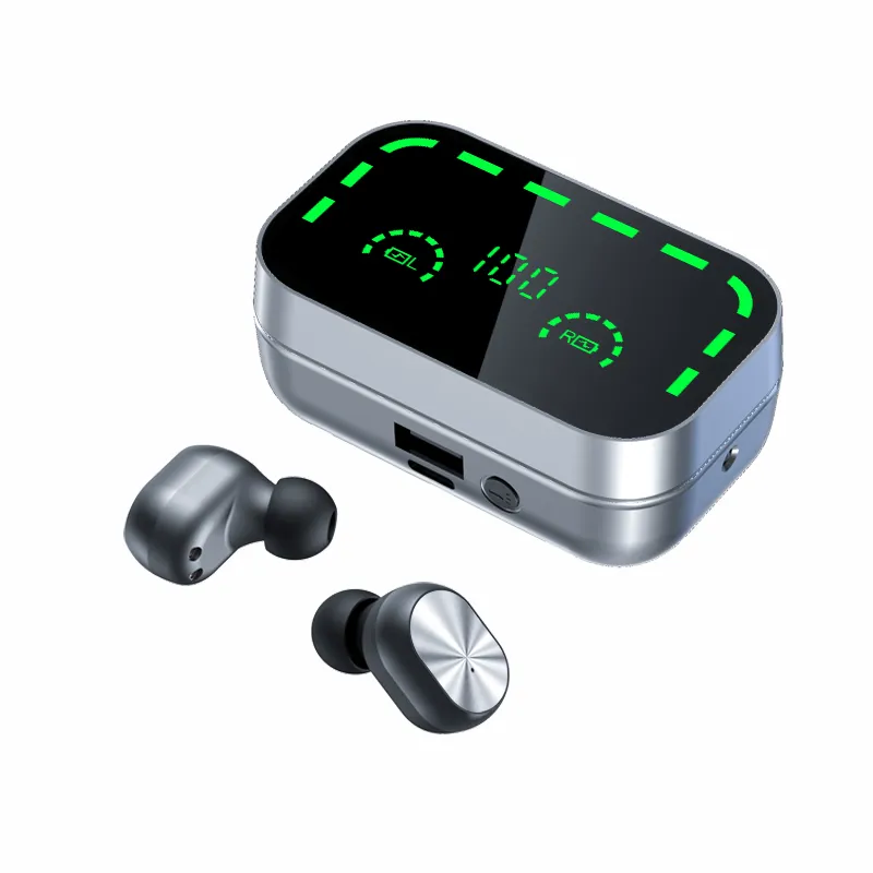 TWS YD05 Kulakbuds Bluetooth 5.3 Kablosuz Kulaklıklar Hifi Stereo Ayna Ekran LED EKRAN EAR Oyun Oyun Seti Spor Kulaklıkları YD03 YD04