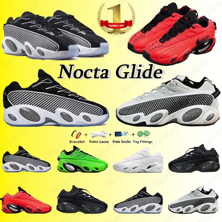 Nocta Glide Designer Mens Casual Shoes Black White Bright Crimson Green Strike Triple Black White Men Trainers Sport Sneakers 40-45