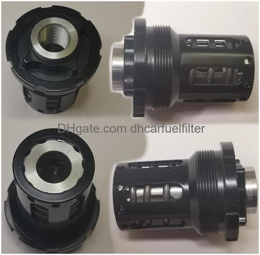 Kolvförstärkningsbränslefilter för 1.375x24 Delar 1/2-28 5/8-24 Soent Trap minskar brus från bilar rostfritt stål