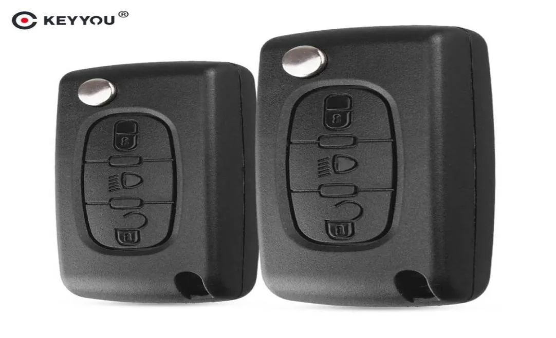 Für Citroen C2 C3 C4 C5 C6 C8 3 Tasten Flip Remote Auto Schlüssel Fall Abdeckung Shell Fob Va2 Klinge ce05233197239