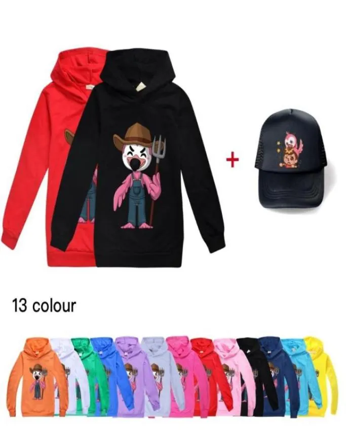 Tshirts Toddler Girl Fall Clothes 2022 kostymer för barn Cotton Flamingo flim flam julskjorta pojkar huva toppar hattar baby tsh8516667