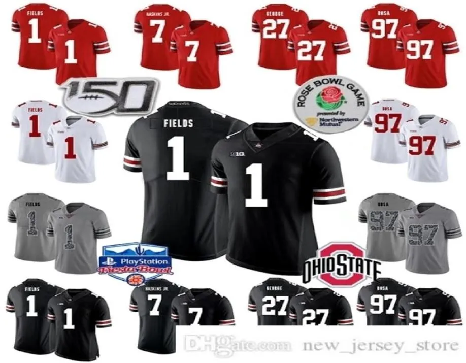 Ohio State Buckeyes College Football Wear Jerseys 1 Justin Fields 2 Chase Young 7 Dwayne Haskins Jr 27 Eddie George 97 Nick Bosa 3927549