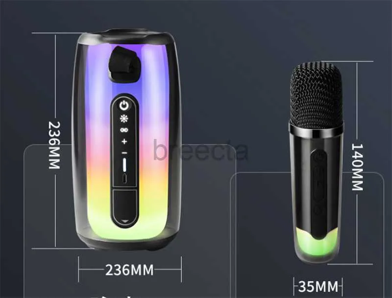 Haut-parleurs portables 2 en Pulse 7 haut-parleur Bluetooth sans fil microphone bouffée pulse7 caisson de basses étanche musique Audio plein écran coloré PLUSE7 2434