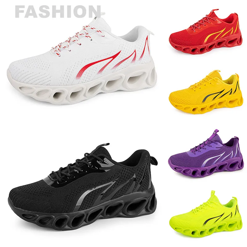 män kvinnor löpskor svart vit röd blå gul neon grå herr tränare sport utomhus atletiska sneakers gai color41