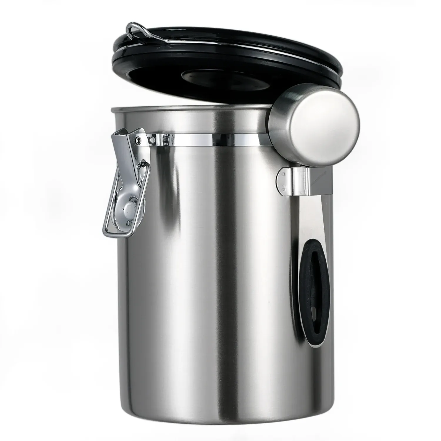 Tools Leeseph Airtight Coffee Container Stainless Steel CO2 Valve Storage Canister with Scoop Keeps Your Coffee Fresh Flavorful