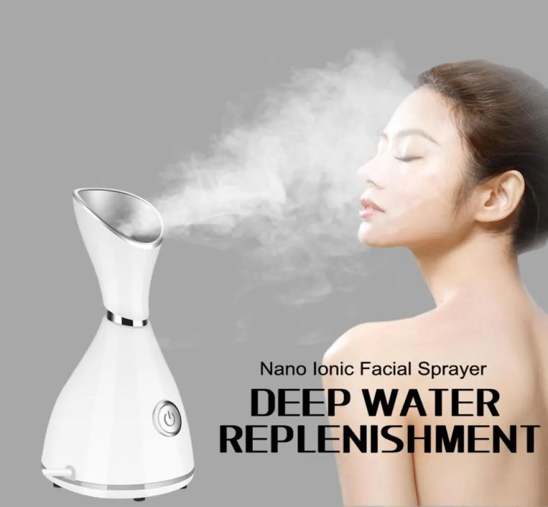 Nano Ionic spray Face Steamer spray máquina Ion steam Face Pulverizadores instrumento Hidratante facial umidificador Beauty Spa CX1996952