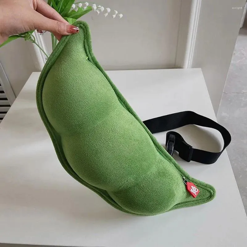 Kvällspåsar söta söta utomhusbarn Plush Bag Toy Gift Peas Formed Women Handväskor liten koreansk stil