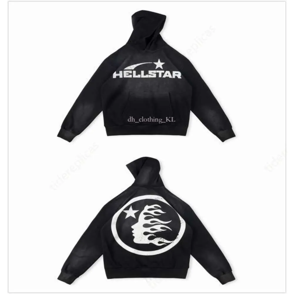 Hellstar Tracksuit Hoodie Designer Hoodie Vintage Street Style High Street Hooded Padded Sweatshirt tvättade tröjor Långärmad huvtröja 466 232 Hell Star Hoodie