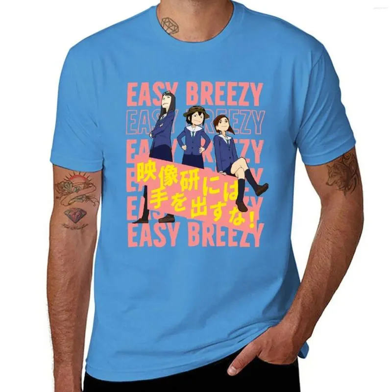 Débardeurs pour hommes Easy Breezy (Gardez vos mains hors d'Eizouken!) T-shirt de grande taille T-shirts Edition Chemise Vêtements mignons pour hommes