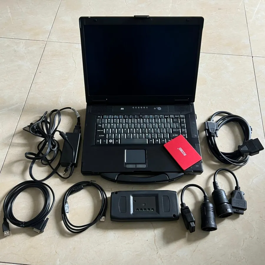 Adapter For CAT ET4 Truck Excavator Truck Diagnostic Tool Communication WITH LAPTOP CF52 FULL SET READY TO USE