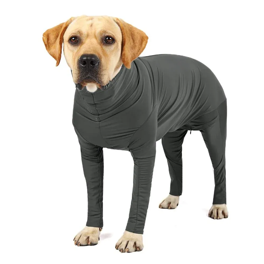 Rompertjes hoge stretch grote hondenkleding voor bevat haar voor thuiskleding angst kalmerend shirt voor grote honden operatie herstel body jumpsuit