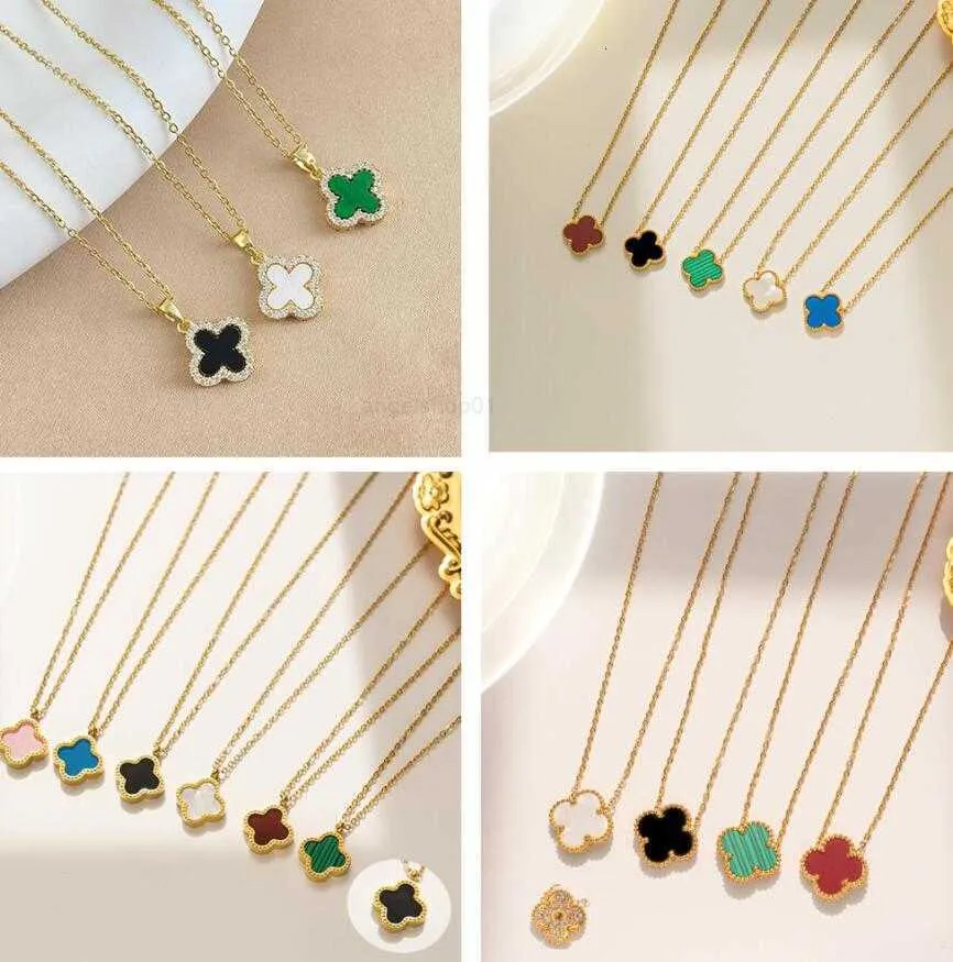 20style 18k Gold Plated Necklaces Luxury Designer Necklace Flowers Four-leaf Clover Cleef Fashional Pendant Wedding Party Jewelry
