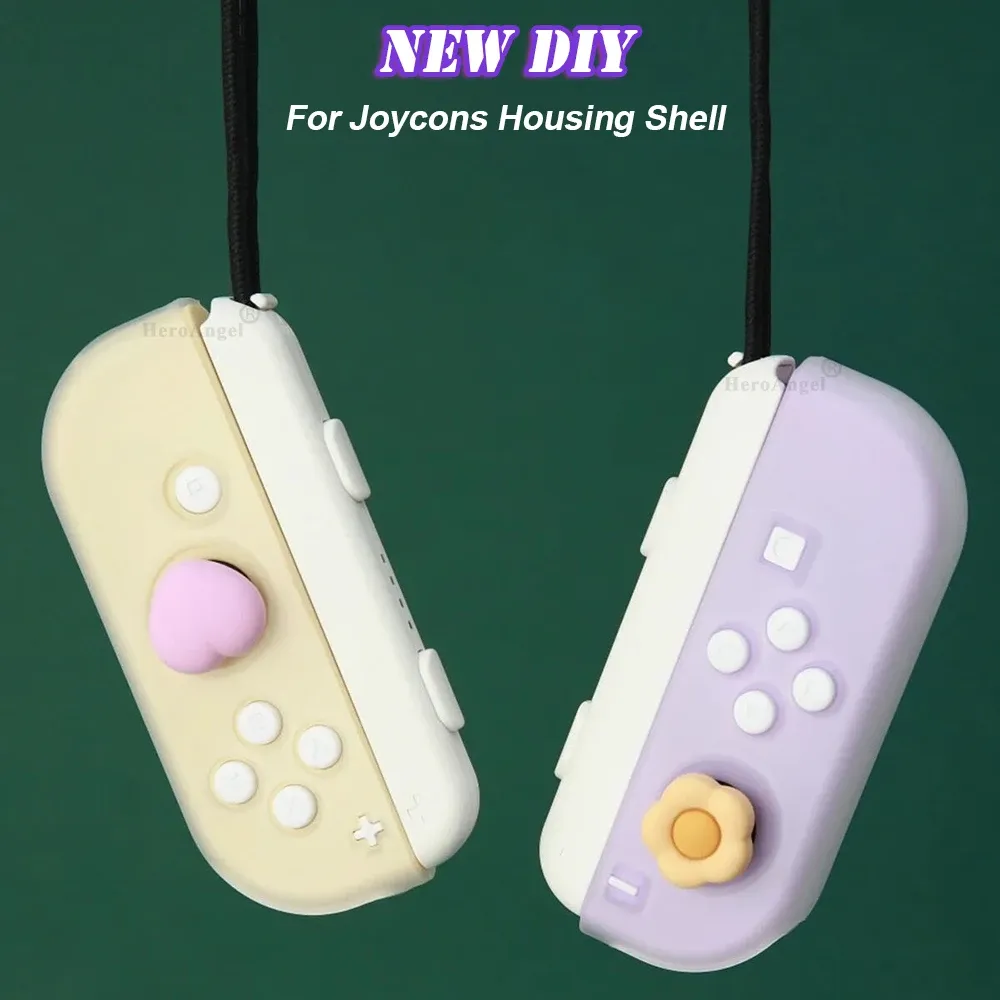 Fall DIY ersättande bostad Joycons skalfodral som är inställd för Nintendo Switch OLED med höger vänster SL SR -knappar JoyCons Controller Shell