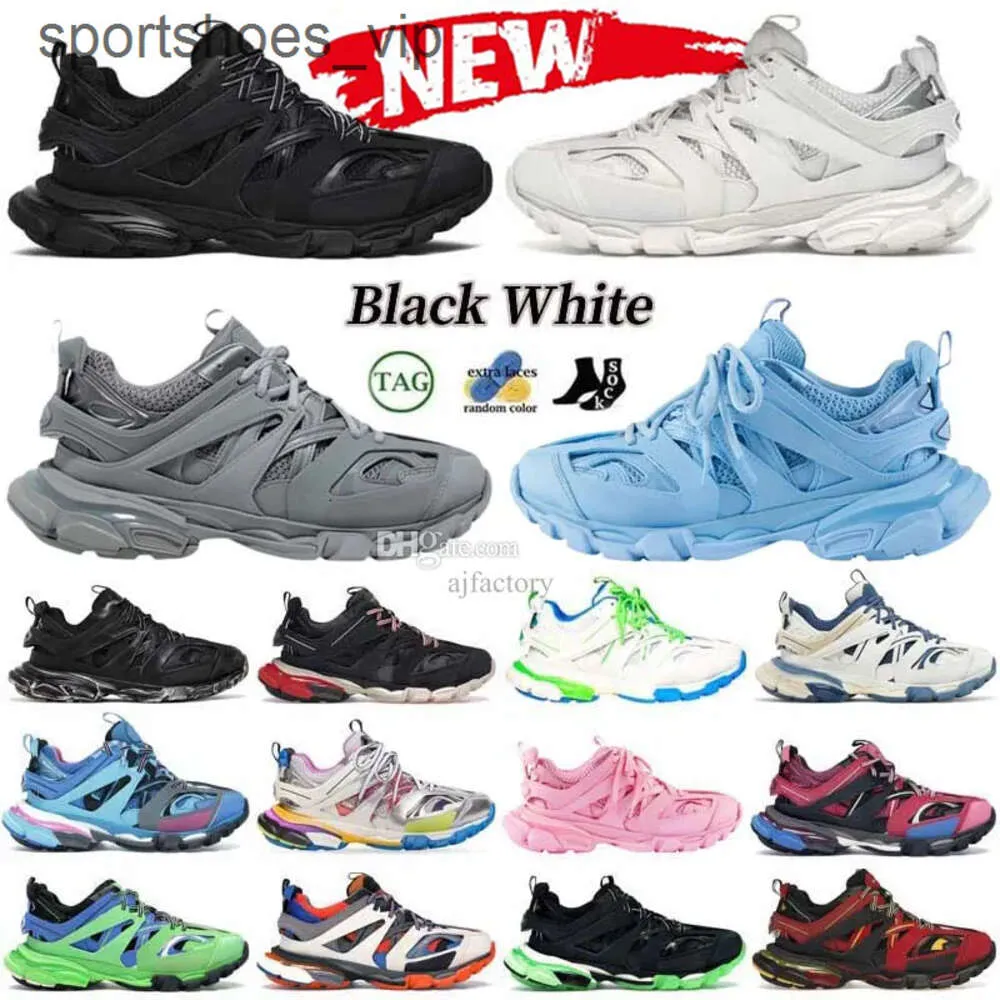 2024 Designer Schuhe Track 3.0 Sneakers Damen Herren Trainer Paris Triple White Faded Black Pink Grey Beige Blue Platform Tracks 3 18SS Sport Sneaker mit Box