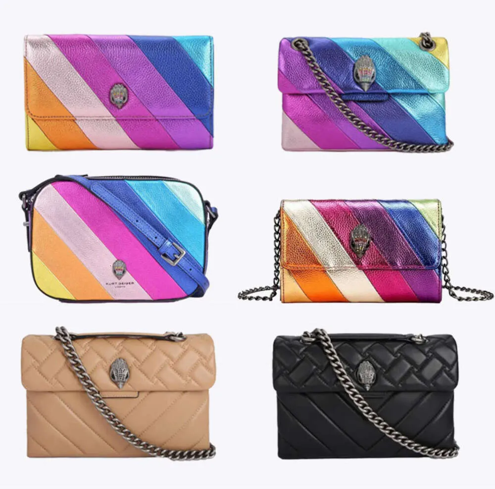 london Designer Kurt Geiger Heart bags Luxury handbag shop rainbow leather Women Shoulder strap bumbag travel crossbody chain flap tote purse clutch