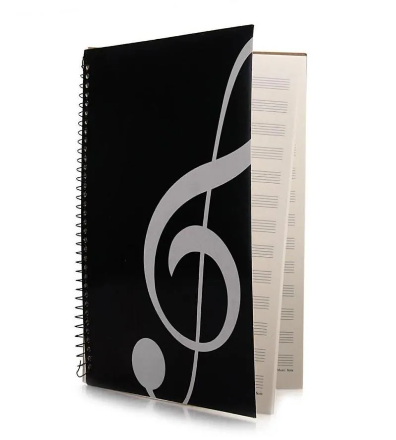 blank Sheet Essay Manuskript Musikbok Musik Musik Student Manuskript PianokeyboardMusicnoteBook Black 50 sidor 26 x 19 cm5944240