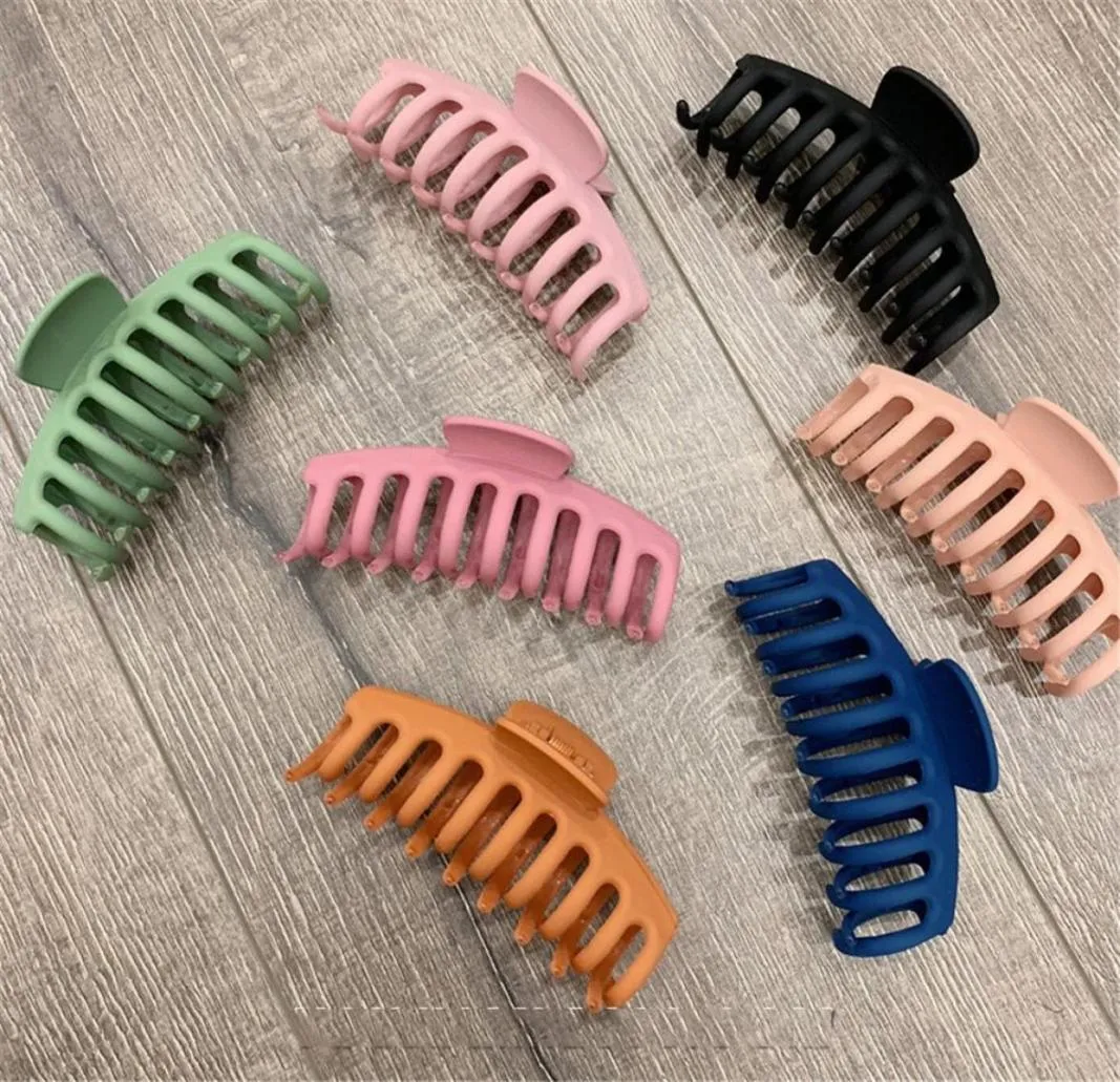 Pinces à cheveux coréennes solides, grandes griffes, élégantes en acrylique givré, épingles à cheveux, Barrette, couvre-chef pour femmes et filles, accessoires 7434764, 1 pièce