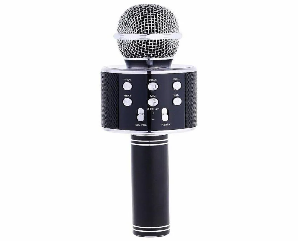 Ws858 Wireless Bluetooth Handheld Home Ktv Karaoke Microphone Speaker Mic Player3772547