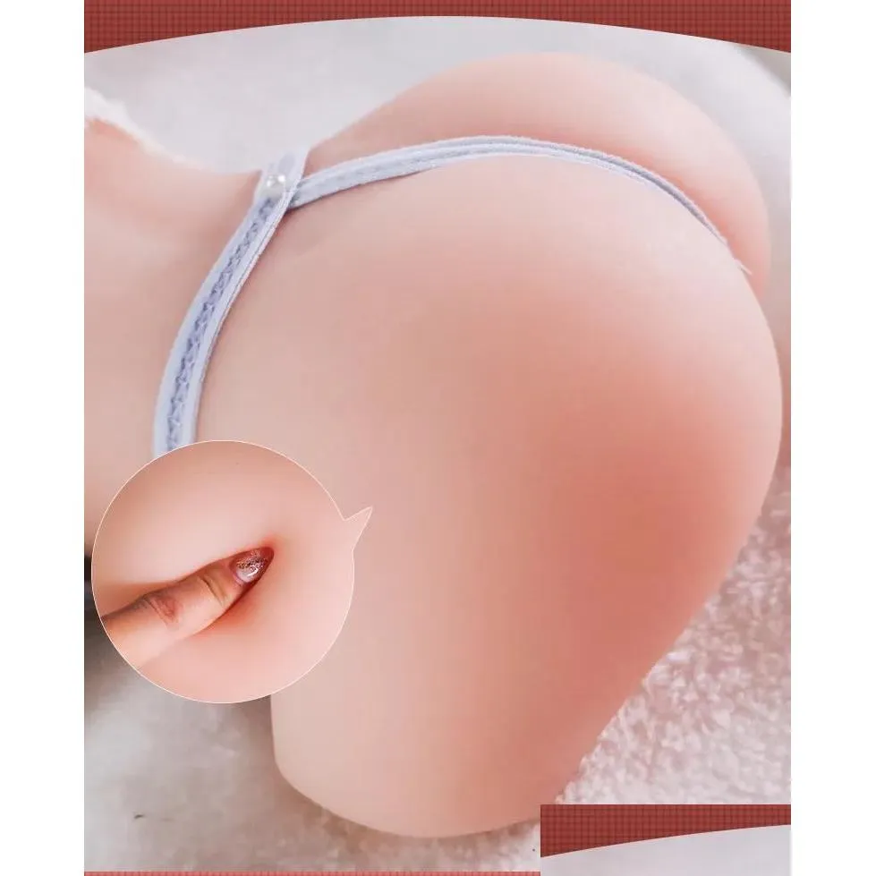 Outros itens de cuidados de saúde Masturbadores Realistas Big Ass Boneca Real Buceta Vagina Anal Dual Channel Masculino Masturbador Sexy Toys Erótico Do Dhal6