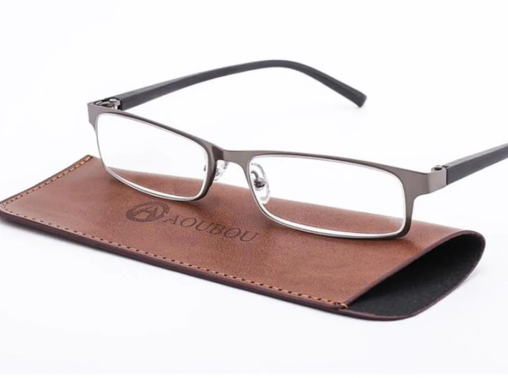 Varumärke Highend Business Reading Glasses Men rostfritt stål PD62 Glasögon Ochki 175325 Grad Gafas de Lectura5926303