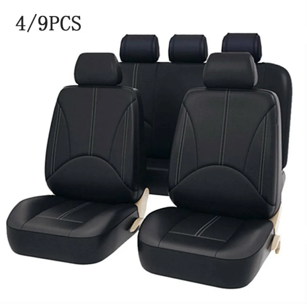 Auto Car SUV -säte täcker full set bakre bakre bakre nackstödskydd fall 9st 4pcs6969642