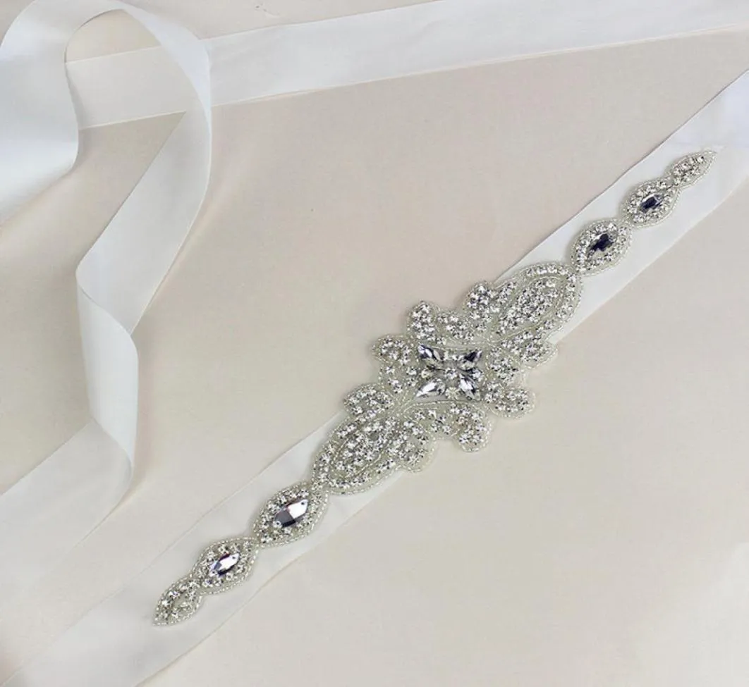 Fashionable Bridal Belt Wedding Rhinestone Faux Princess Sashes Flower Bridesmaid Dress Sash Wedding Accessories Multi Color Ribbo6967891