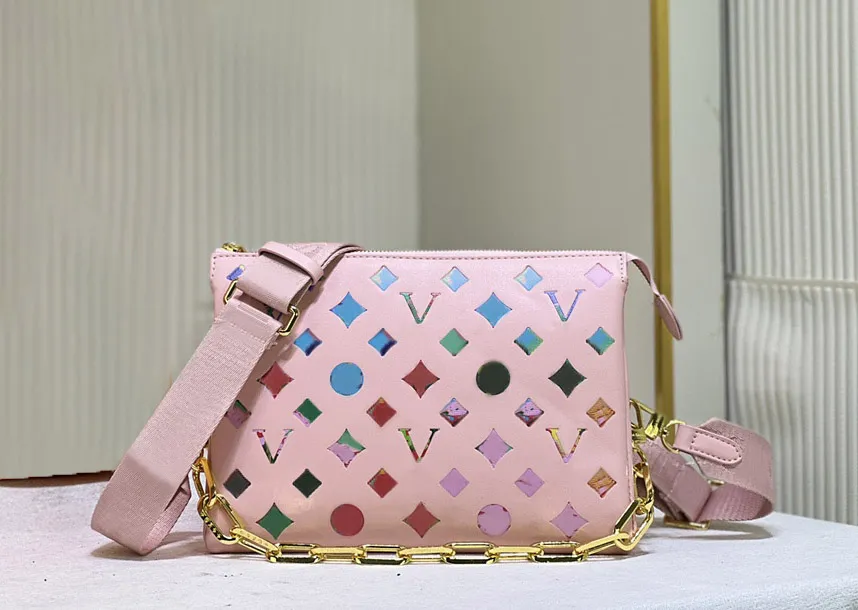 Borse a tracolla da donna di design Borse di lusso Borsa a catena di moda Lettere di fiori multicolori Borsa a tracolla sotto ascella Borsa per trucco da donna Alta qualità