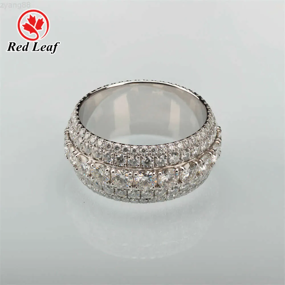 Anelli di gioielleria raffinata Redleaf High End d Vvs1 Anelli di Moissanite Anelli di fidanzamento con diamanti in argento sterling 925 per le donne