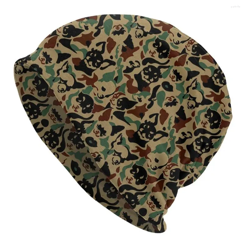 Berets Chihuahua Camouflage Cap Männer Frauen Absatz Beanie Warme Mode Hundred Take Ins Pullover Slouch Hiphop Dünne Unisex