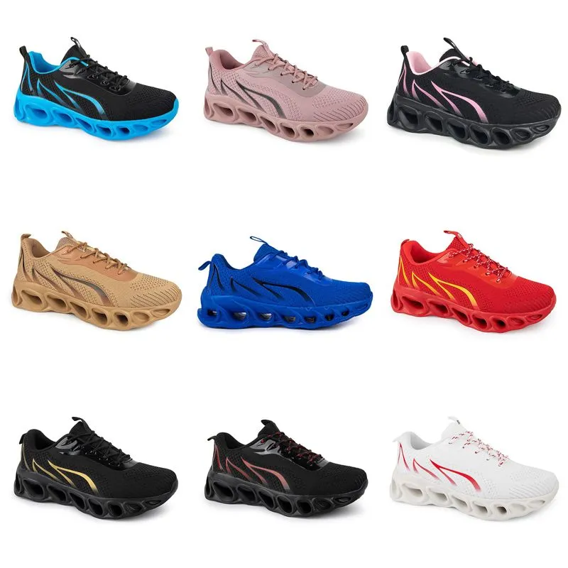 popular men women running shoes GAI black white purple pink green navy blue light yellow Beige fuchsia Nude plum mens trainers Female sports sneakers jun35