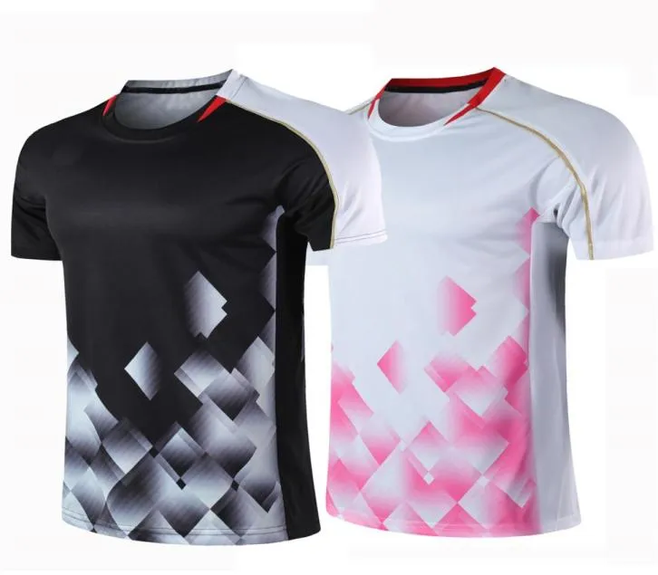 New badminton suit men039s and women039s short sleeve quick drying table tennis suit badminton sportswear shirt1245634