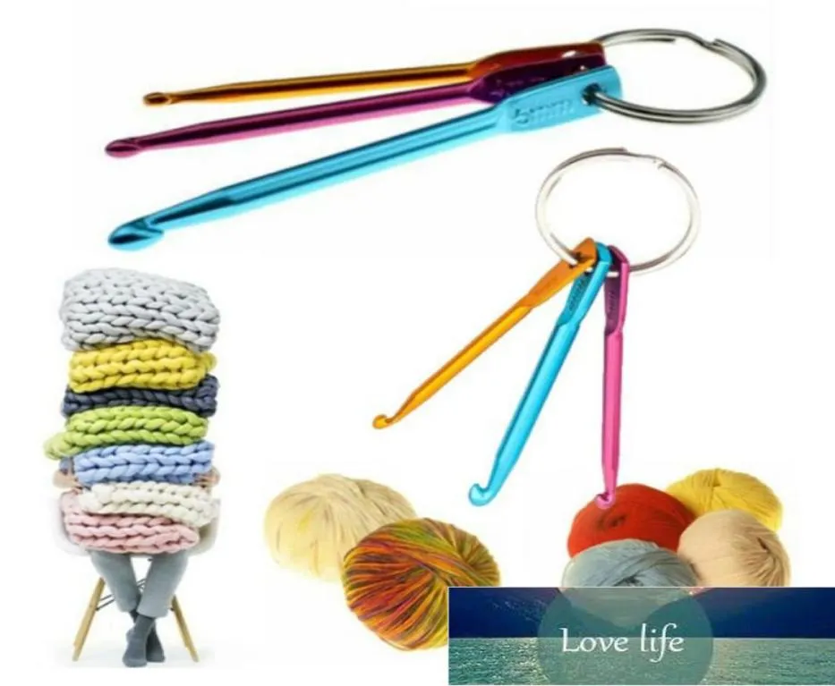 6pcs2set KeyChain Hooks DIY Multicolour Crafts Sticking Needles Mini Aluminium Crochet Hook Key Ring Factory Expert Design Q4896893