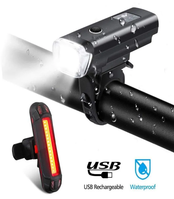 Waterproof Rechargable Bicycle Light LED Bicycle Light Set Intelligent Sensor Front Lights Bike Accessories Lamp 3N267974754