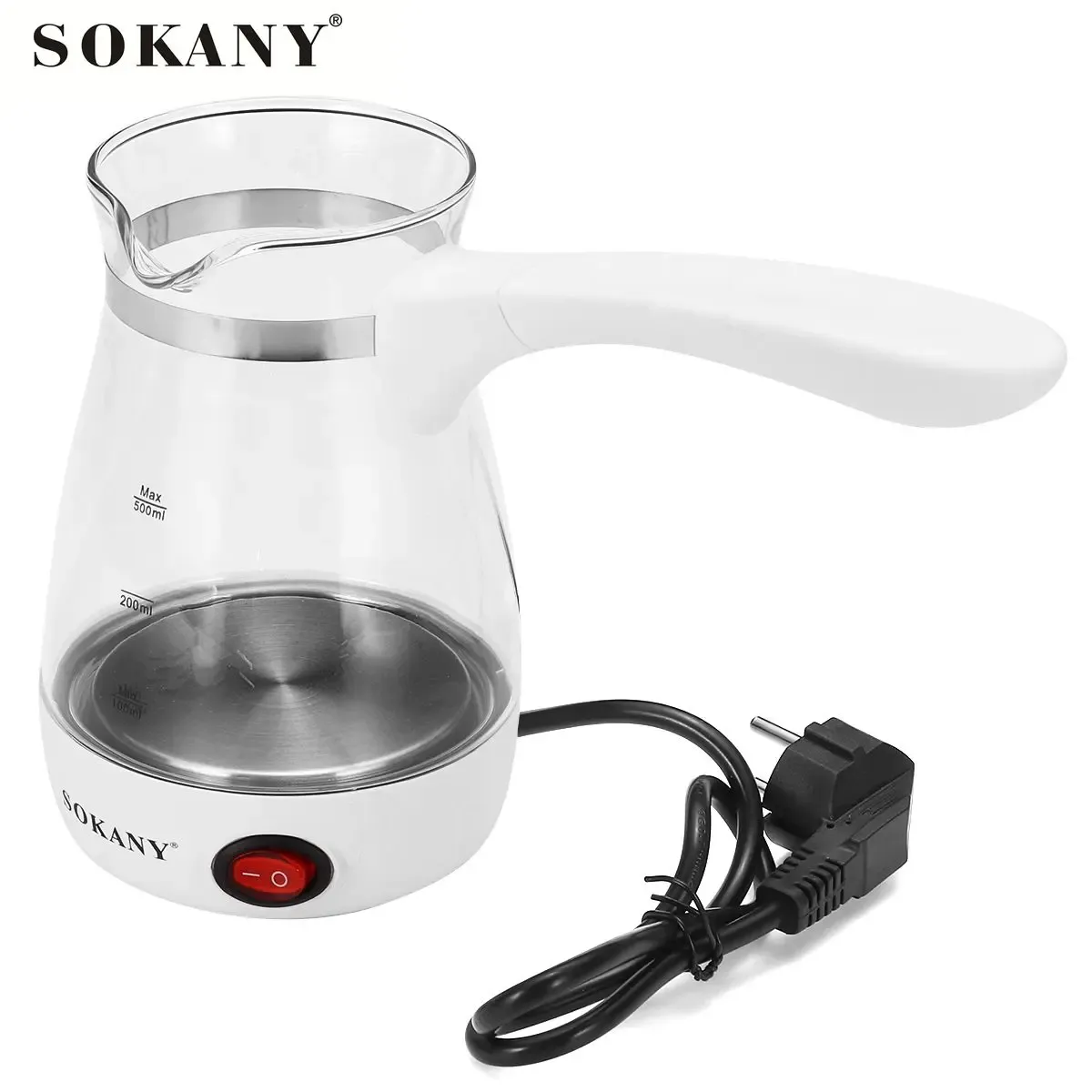 Verktyg Sokany Electric Coffee Maker Pot Home Electrical Mocha Espresso Coffee Kettle Heat Resistant Portable Coffee Percolators 220V